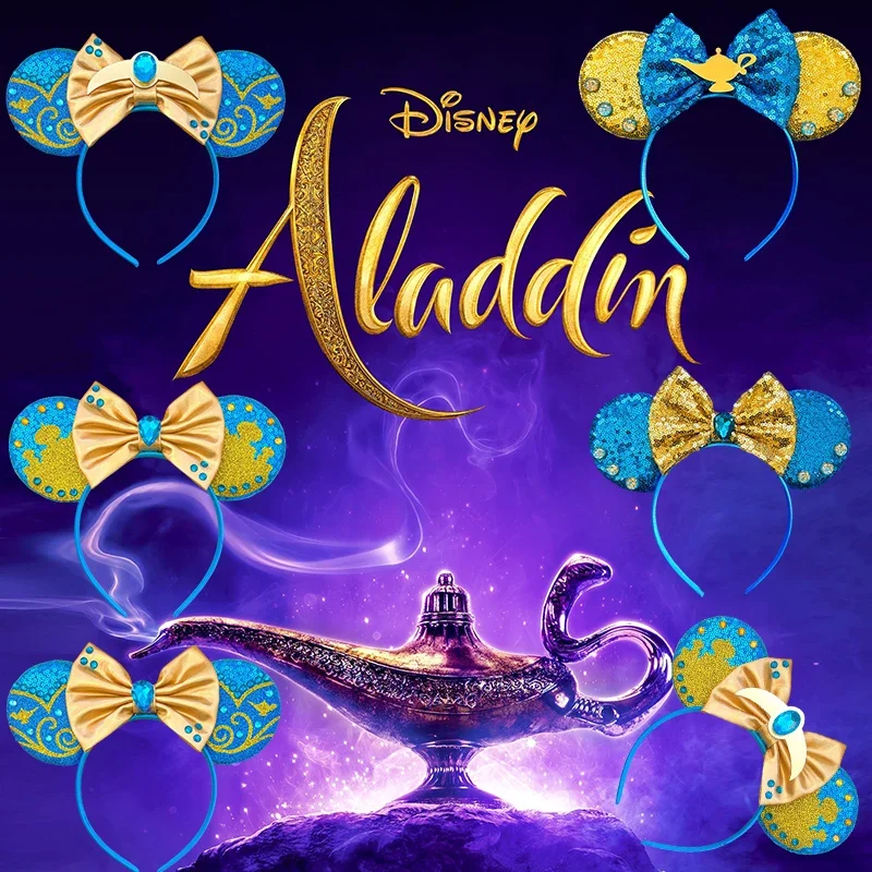 Disney Ears Aladdin Headband Women Jasmine Princess Hairbands Girl Sequins Bow Hair Accessories Genie of The Lamp Kids Xmas Gift
Disney Ears Aladdin Headband Women Jasmine Princess Hairbands Girl Sequins Bow Hair Accessories Genie of The Lamp Kids Xmas Gift