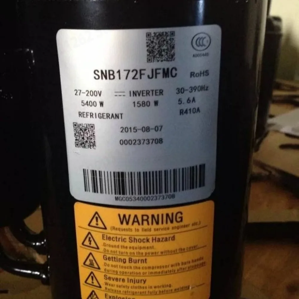 Frequency conversion air conditioner compressor SNB172FEGMC SNB172FJGMC SNB172FDGM refrigeration
Frequency conversion air conditioner compressor SNB172FEGMC SNB172FJGMC SNB172FDGM refrigeration
