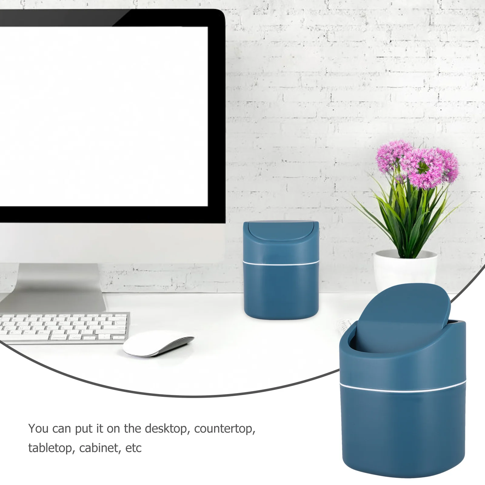 1Pcs Dark Blue Mini Rubbish Bin Creative Desktop Trash Container Covered Garbage Holder Sundry Bucket Odor Blocking Trash Barrel 
1Pcs Dark Blue Mini Rubbish Bin Creative Desktop Trash Container Covered Garbage Holder Sundry Bucket Odor Blocking Trash Barrel