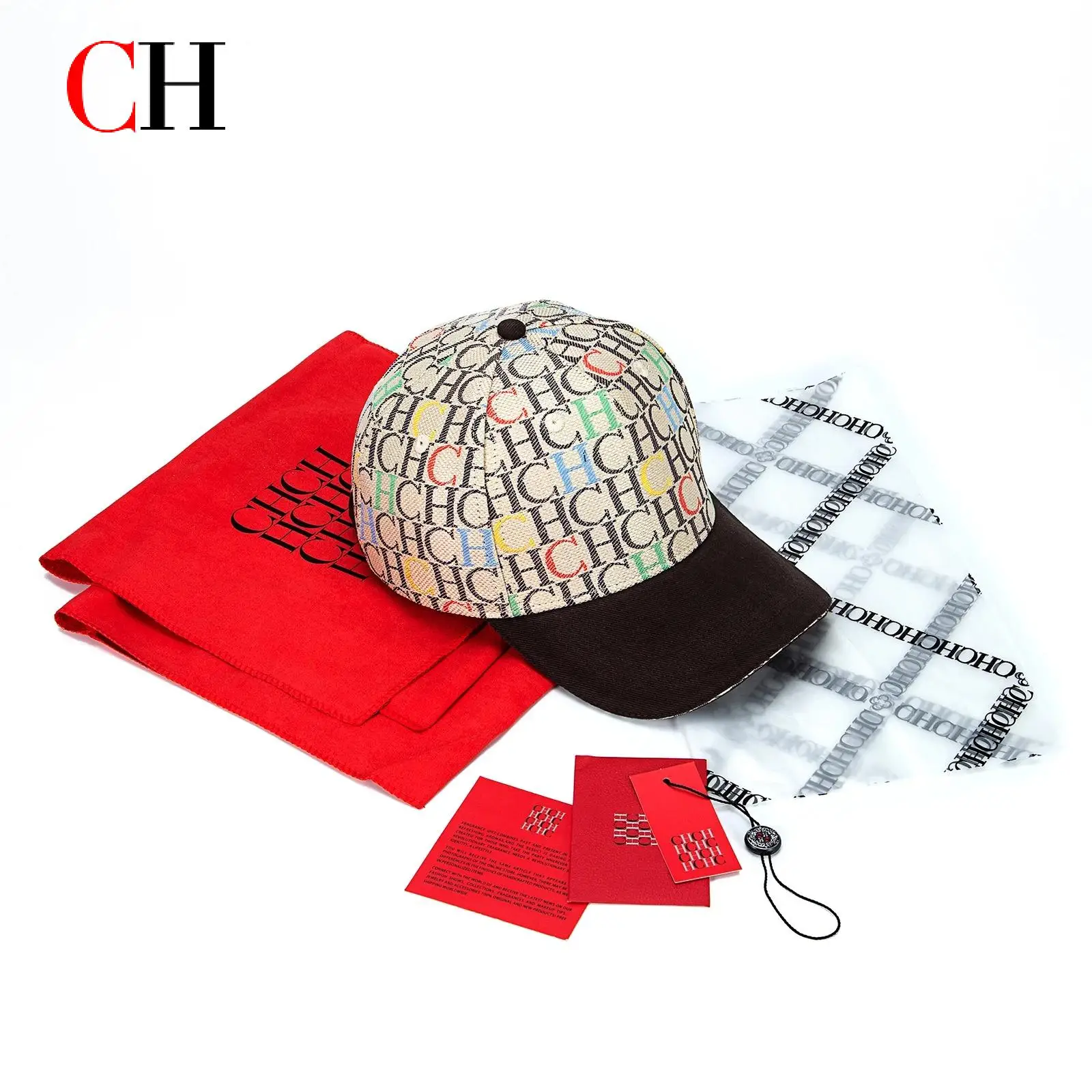 CH Monogram Print Baseball Cap Structured Adjustable Unisex Dad Hat Sun Visor Streetwear Black Woven Fabric Casual Cap
CH Monogram Print Baseball Cap Structured Adjustable Unisex Dad Hat Sun Visor Streetwear Black Woven Fabric Casual Cap