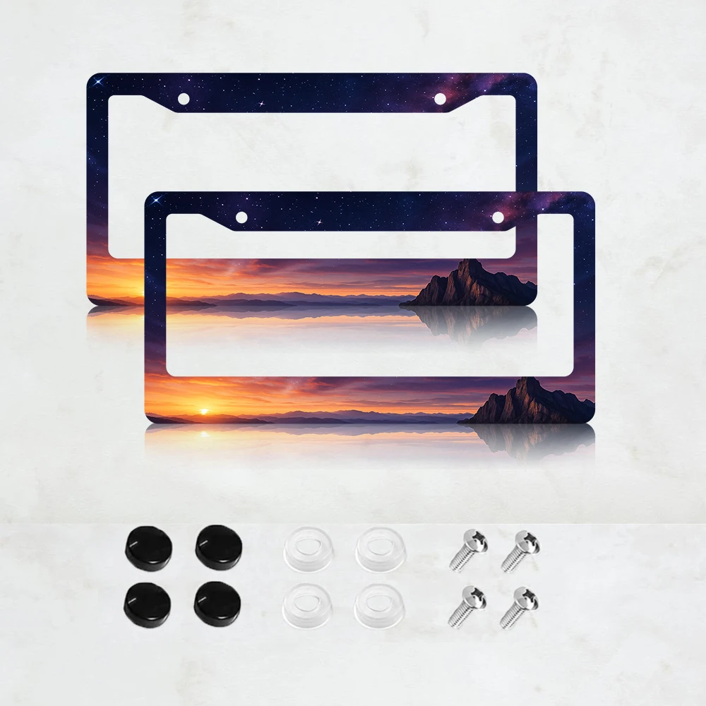 2PC 2-Hole License Plate Frame in Galaxy Print, USA Canada Mexico Standard Size, Aluminum 6x12 Inches with Screws
2PC 2-Hole License Plate Frame in Galaxy Print, USA Canada Mexico Standard Size, Aluminum 6x12 Inches with Screws