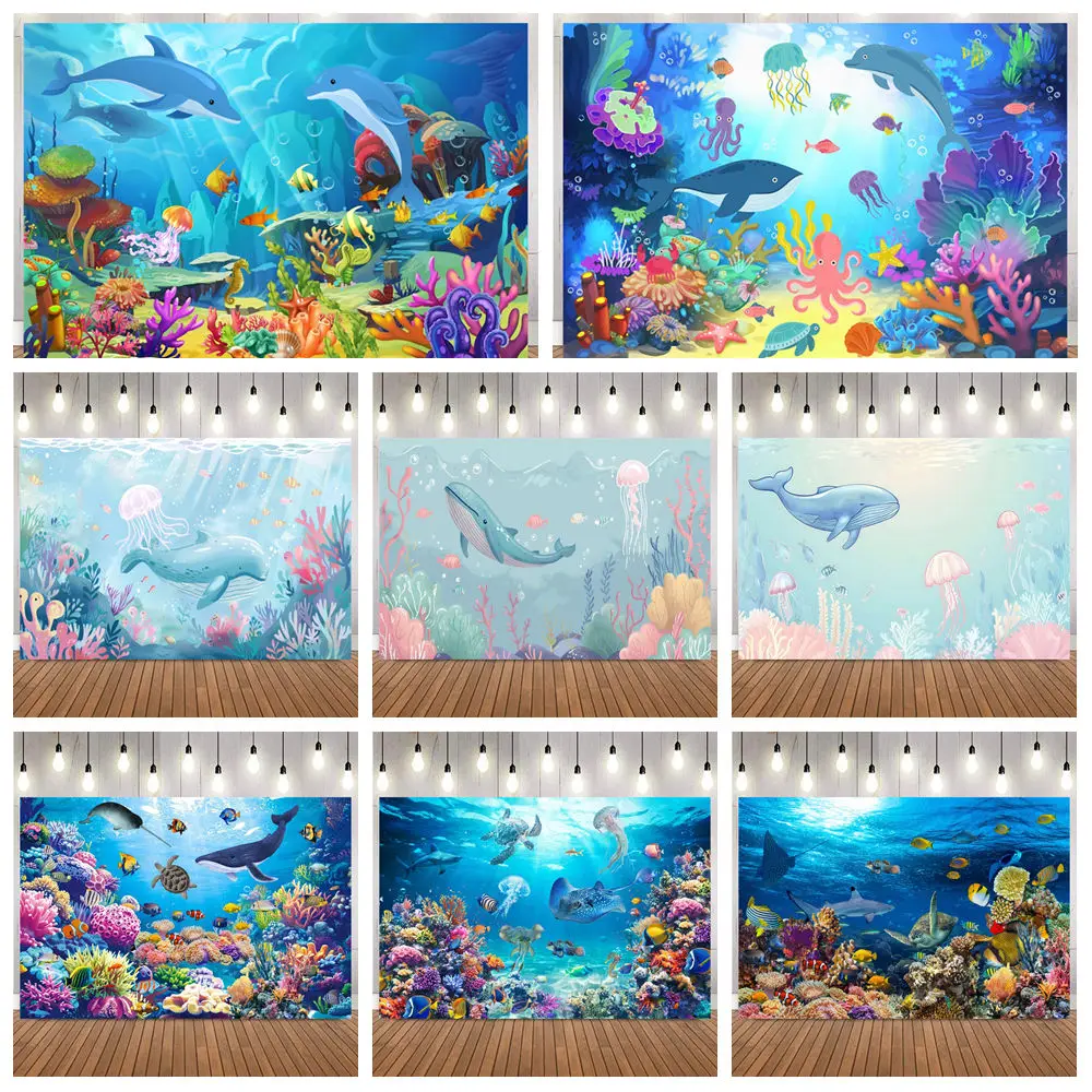 Underwater World Backdrop Undersea World Seabed Decor Banner Pearl Shell Dolphin Turtle Deep Sea Photography Background Props
Underwater World Backdrop Undersea World Seabed Decor Banner Pearl Shell Dolphin Turtle Deep Sea Photography Background Props