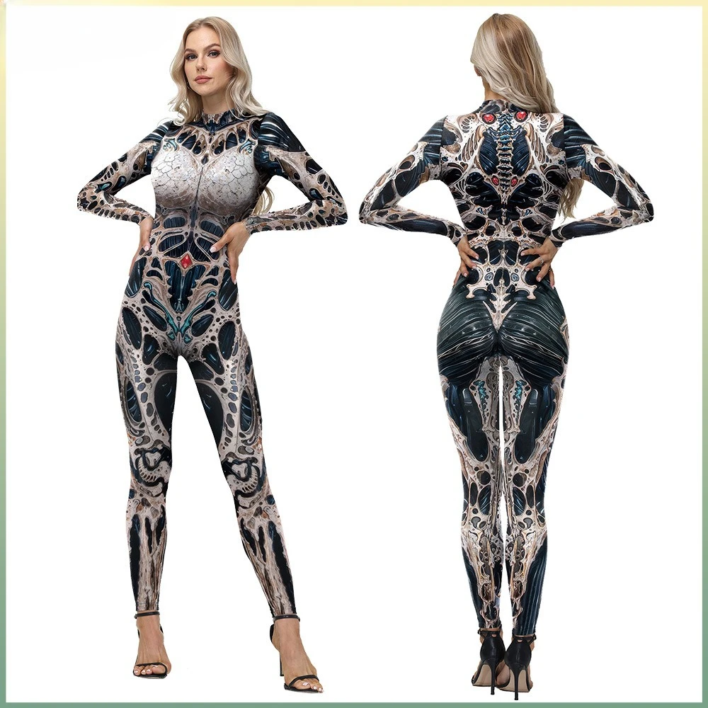 Halloween 3D Print Women Disfraz Mujer Gothic Jumpsuit Tight Costume Digital Outfit Cosplay Party Performance Bodysuit
Halloween 3D Print Women Disfraz Mujer Gothic Jumpsuit Tight Costume Digital Outfit Cosplay Party Performance Bodysuit