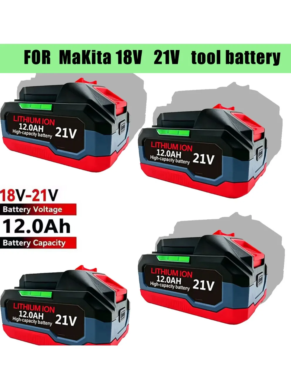 For Makita 18V-21V For Makita Tool Lithium Battery 6.0ah 9.0ah 12.0ah Fast Charging Safety Certified for Electric Drill/Driver
For Makita 18V-21V For Makita Tool Lithium Battery 6.0ah 9.0ah 12.0ah Fast Charging Safety Certified for Electric Drill/Driver