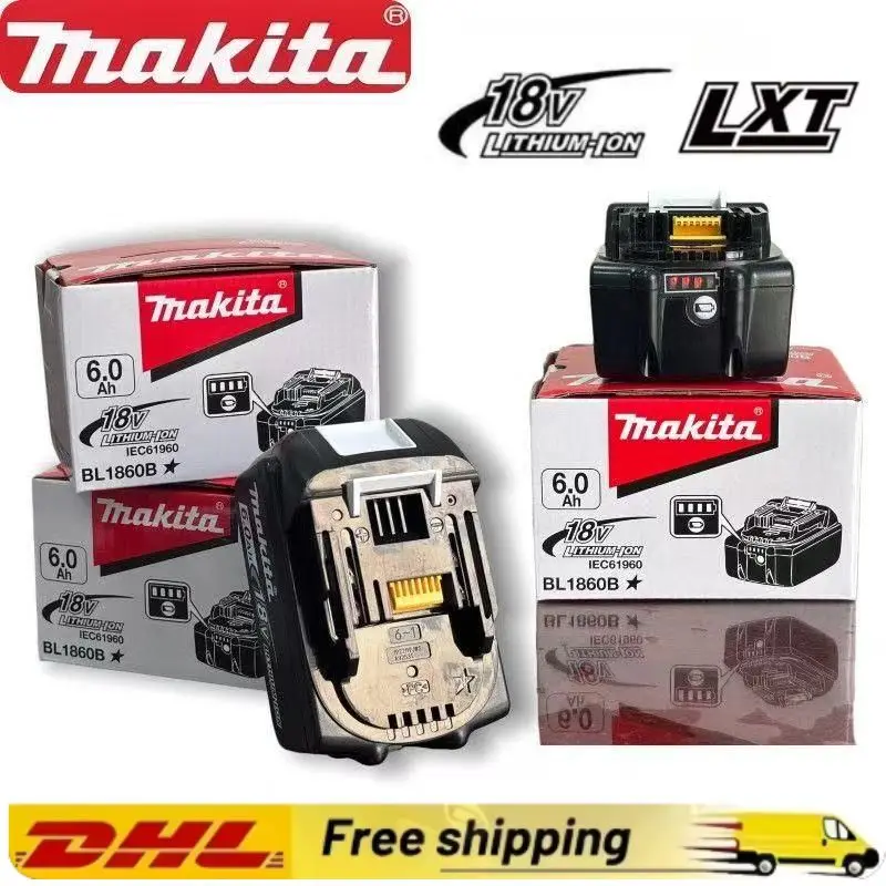 Makita Original Lithium ion Rechargeable Battery 18V 6000mAh 18v Replacement Batteries BL1860 BL1830 BL1850 BL1860B
Makita Original Lithium ion Rechargeable Battery 18V 6000mAh 18v Replacement Batteries BL1860 BL1830 BL1850 BL1860B