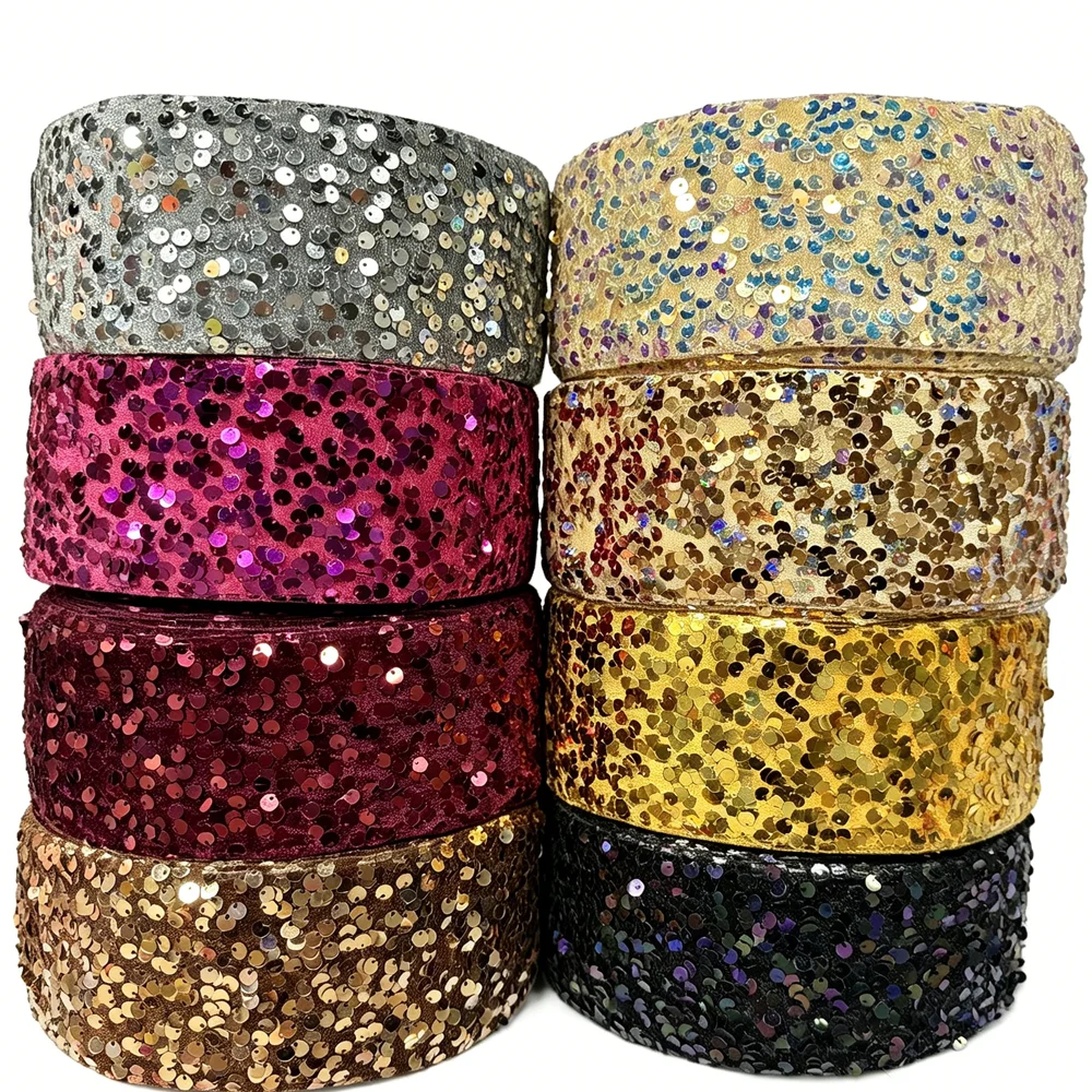 (20yards) Sequin Ribbon Velvet 7.5cn 3inch for Hairbows DIY Craft Material Accessories
(20yards) Sequin Ribbon Velvet 7.5cn 3inch for Hairbows DIY Craft Material Accessories