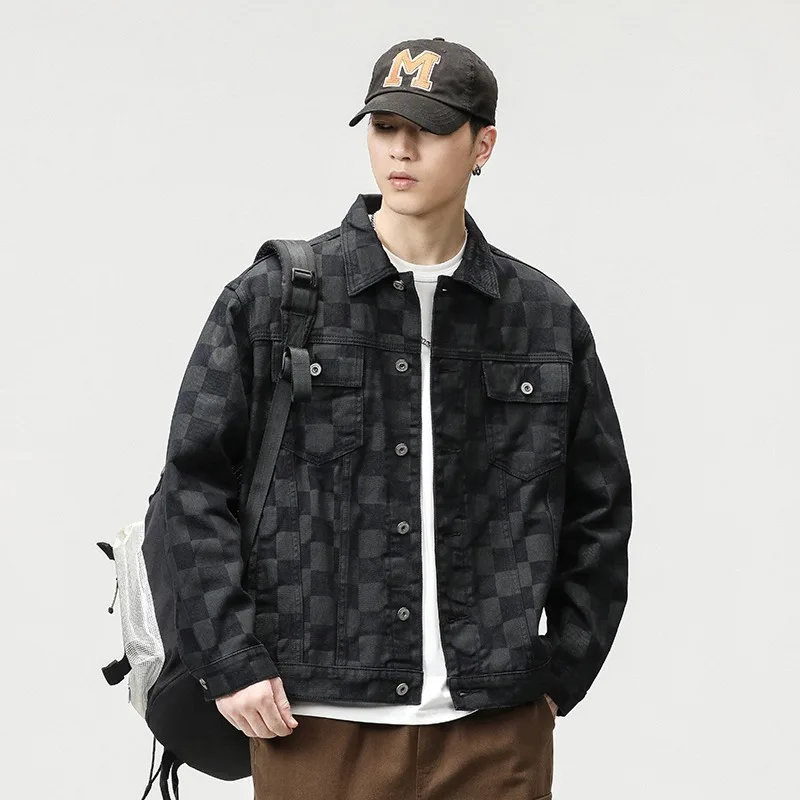 Black Denim Jacket Trendy Brand Loose Fit Regular Length Other Material 5XL-M Autumn New Men's Plaid Vintage Casual Mens Jacket
Black Denim Jacket Trendy Brand Loose Fit Regular Length Other Material 5XL-M Autumn New Men's Plaid Vintage Casual Mens Jacket