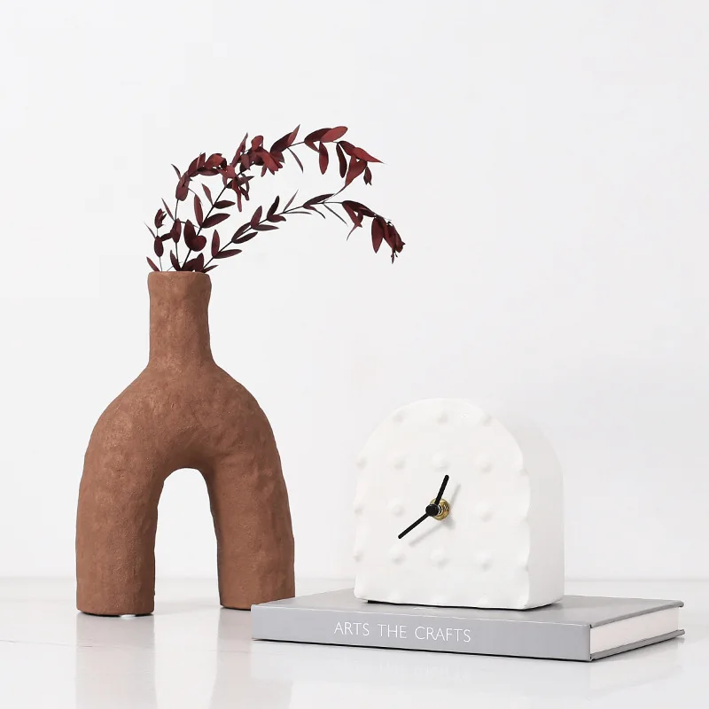 Nordic ins Home Furnishing White Sandstone Clock Ornament, Exhibition Hall Desktop Decoration Table Clock
Nordic ins Home Furnishing White Sandstone Clock Ornament, Exhibition Hall Desktop Decoration Table Clock