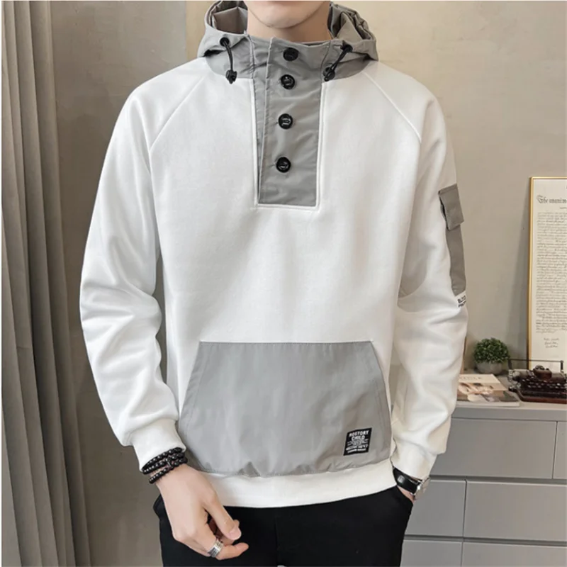Спортивный костюм Techwear на пуговицах с капюшоном, Y2K, мужская хлопковая толстовка-карго, модная мужская уличная одежда, белые толстовки в стиле пэчворк с карманами, весна
Спортивный костюм Techwear на пуговицах с капюшоном, Y2K, мужская хлопковая толстовка-карго, модная мужская уличная одежда, белые толстовки в стиле пэчворк с карманами, весна