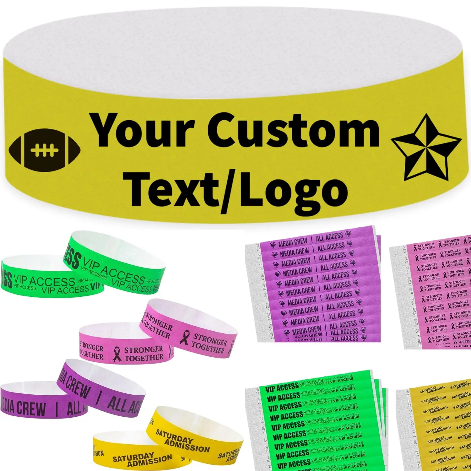 Count Tyvek Sheet Ticket Waterproof Paper Wristbands Suitable Wet & Dry Occasion-Waterparks Customized Wristbands for Events
Count Tyvek Sheet Ticket Waterproof Paper Wristbands Suitable Wet & Dry Occasion-Waterparks Customized Wristbands for Events