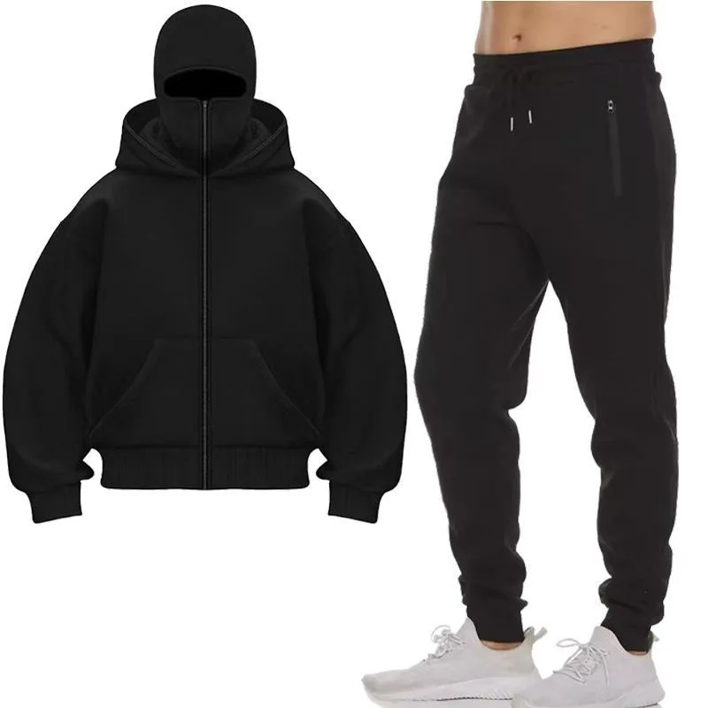 Men's new double hat zipper hooded sweatshirt set for autumn and winter zipper hooded sweatshirt and sweatpants set
Men's new double hat zipper hooded sweatshirt set for autumn and winter zipper hooded sweatshirt and sweatpants set
