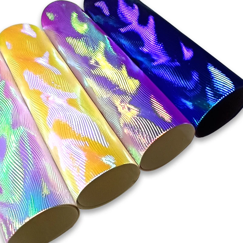 Wave Texture Pattern Dichroic Design Holographic Metallic PU Faux Leather Fabric Sheet for Making Bag/Craft/Decoration 30*135CM
Wave Texture Pattern Dichroic Design Holographic Metallic PU Faux Leather Fabric Sheet for Making Bag/Craft/Decoration 30*135CM
