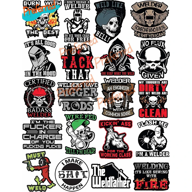 Welding Stickers for Welding Hood & Tool Box 100% Vinyl Stickers Stickers for Adults – Flux, Rods, Hood, Flash, Fire, Welds
Welding Stickers for Welding Hood & Tool Box 100% Vinyl Stickers Stickers for Adults – Flux, Rods, Hood, Flash, Fire, Welds