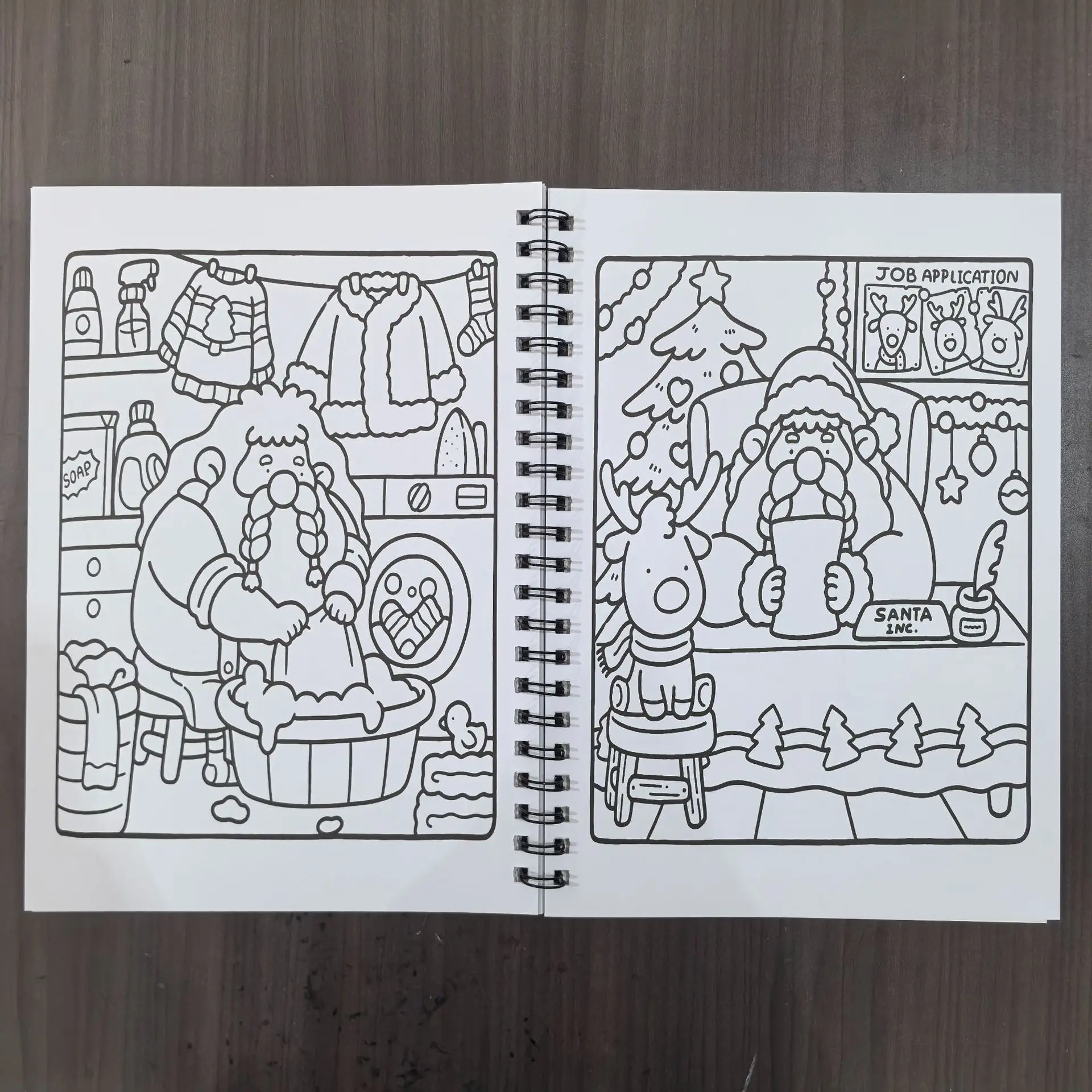 48-страничная рождественская книжка-раскраска для взрослых, расслабляющие праздничные иллюстрации
48-страничная рождественская книжка-раскраска для взрослых, расслабляющие праздничные иллюстрации