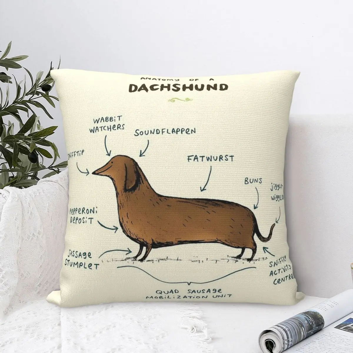 Anatomy Of A Dachshund Square Pillowcase Polyester Pillow Cover Velvet Cushion Zip Decorative Comfort Throw Pillow For Home Car
Anatomy Of A Dachshund Square Pillowcase Polyester Pillow Cover Velvet Cushion Zip Decorative Comfort Throw Pillow For Home Car