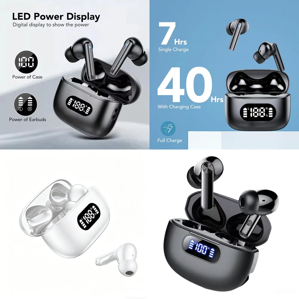 BT 5.4 TWS Headphone Wireless with LED Display 72H Play Time Long-Battery Life Earbuds Earphone for Travel High Quality Headset
BT 5.4 TWS Headphone Wireless with LED Display 72H Play Time Long-Battery Life Earbuds Earphone for Travel High Quality Headset