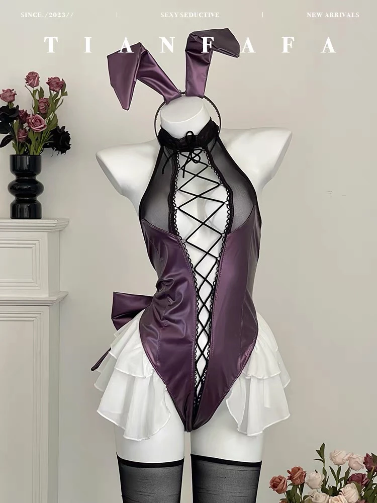 Sexy Purple Rabbit Girl Costume Bal Onesie Set Spwear Maid Roleplay Strapl mid Waist ort Pants Underwear
Sexy Purple Rabbit Girl Costume Bal Onesie Set Spwear Maid Roleplay Strapl mid Waist ort Pants Underwear