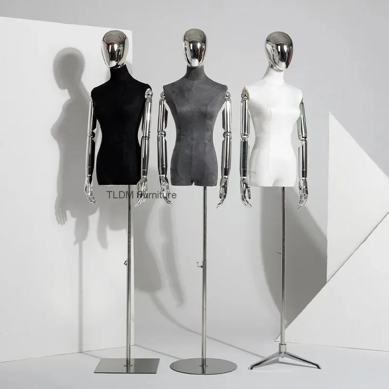 Манекен для демонстрации одежды в корейском стиле, женский, из замши, полуторс, на подставке, для магазина элитной одежды, FYMQ
Манекен для демонстрации одежды в корейском стиле, женский, из замши, полуторс, на подставке, для магазина элитной одежды, FYMQ