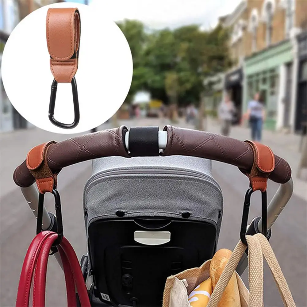 Fake Leather Stroller Hook Baby Stroller Hook Set with Faux Leather Fastener Tape Diaper Bag Hanger Grocery Shopping for Parents
Fake Leather Stroller Hook Baby Stroller Hook Set with Faux Leather Fastener Tape Diaper Bag Hanger Grocery Shopping for Parents