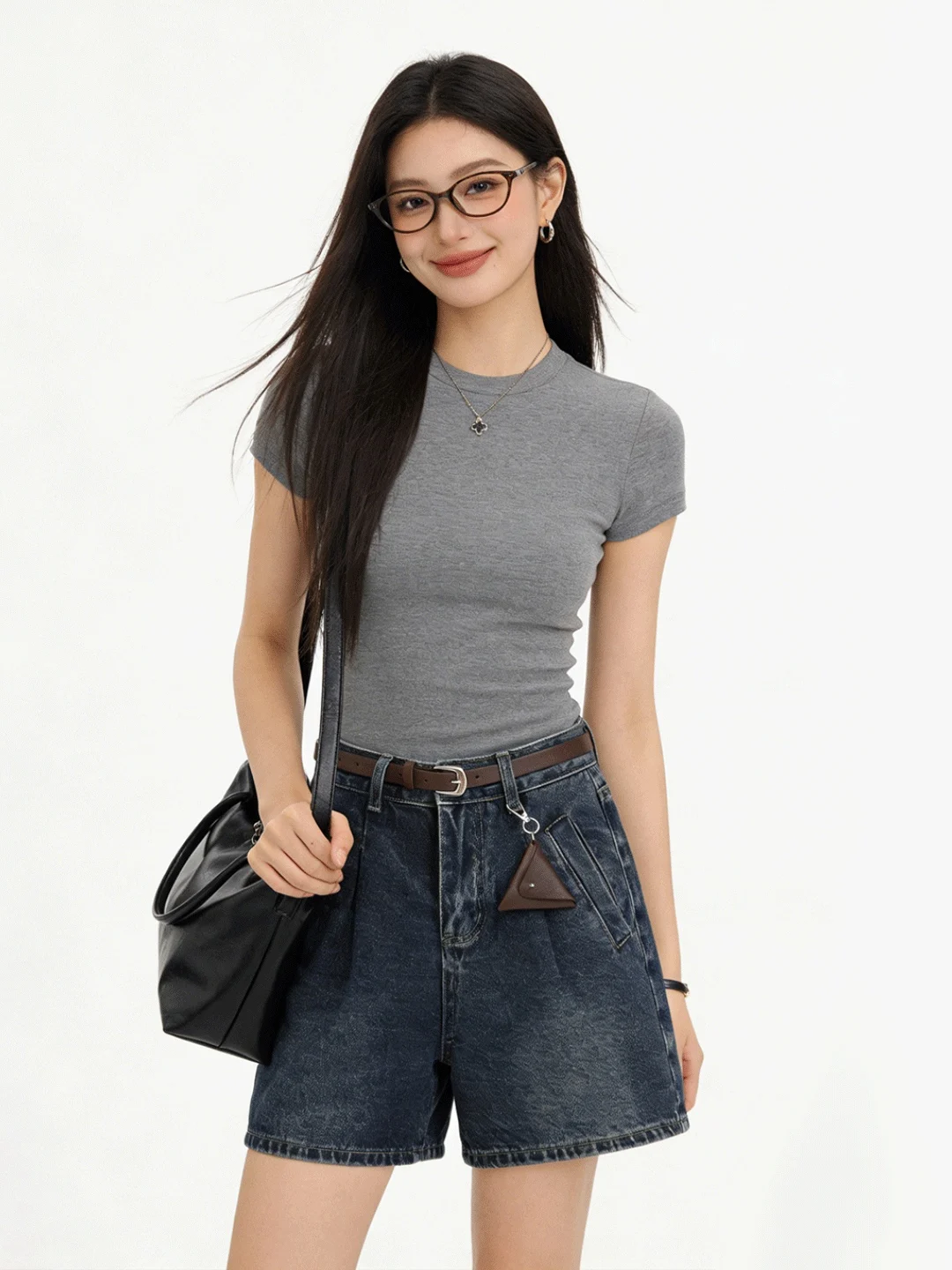 High Waist A-Line Wide Leg ort Jeans Women's Spring Deep Blue Versatile Korean Sle Casual Loose Fit Non-Stretch Denim
High Waist A-Line Wide Leg ort Jeans Women's Spring Deep Blue Versatile Korean Sle Casual Loose Fit Non-Stretch Denim