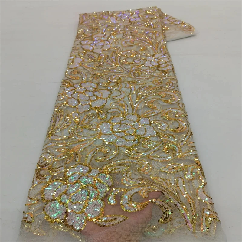 African Lace Fabric 2026 High Quality Lace with Beads Mesh French Tull Lace Fabric for Wedding Nigerian Lace Fabrics Material
African Lace Fabric 2026 High Quality Lace with Beads Mesh French Tull Lace Fabric for Wedding Nigerian Lace Fabrics Material