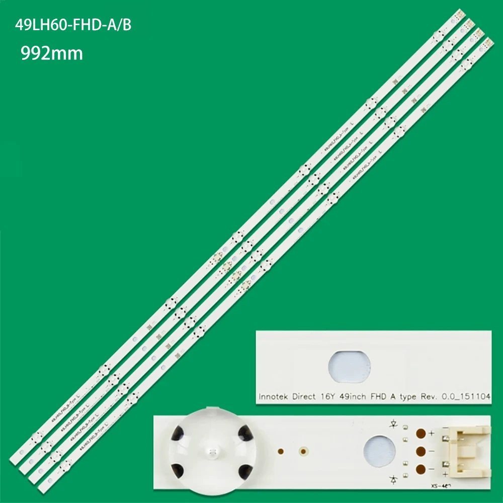 LED Backlight for innotek Direct 16Y 49LH60_FHD A/B TYPE HEESUNG HC490DUN-ABRR1-211X 49LH5700 49LW540S-UF JVC LT-50C550
LED Backlight for innotek Direct 16Y 49LH60_FHD A/B TYPE HEESUNG HC490DUN-ABRR1-211X 49LH5700 49LW540S-UF JVC LT-50C550