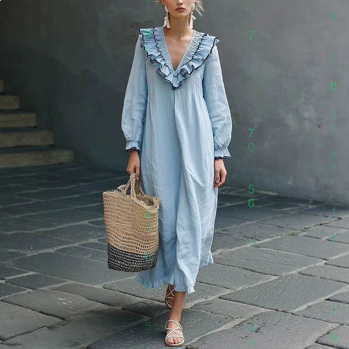 Bohemian V Neck Loose Dress Boho Dresses for Women Spring Summer Vacation Beach Maxi Dress
Bohemian V Neck Loose Dress Boho Dresses for Women Spring Summer Vacation Beach Maxi Dress