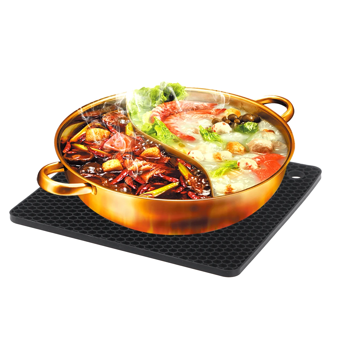 Black Silicone Square Honeycomb Placemat Non Slip Heat Resistant Pot Holder Hanging for Baking Cooking Kitchen Dining
Black Silicone Square Honeycomb Placemat Non Slip Heat Resistant Pot Holder Hanging for Baking Cooking Kitchen Dining