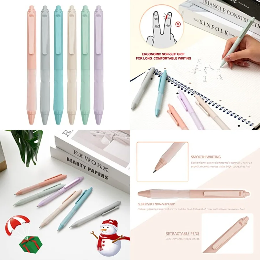 Ballpoint Pens Medium Point 1mm Black Pen with Super Soft Grip Ball Point Pen for Men Women Retractable Pens
Ballpoint Pens Medium Point 1mm Black Pen with Super Soft Grip Ball Point Pen for Men Women Retractable Pens