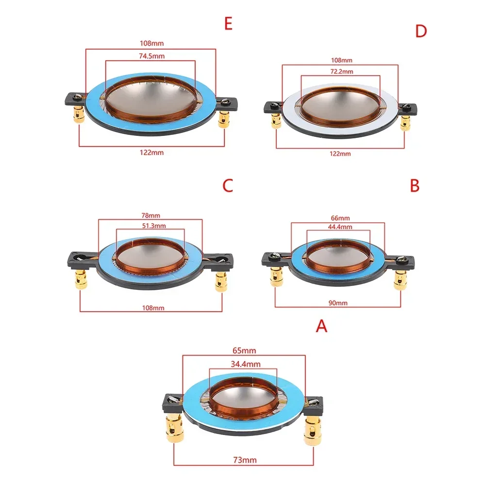 Brand New 34.4/44.4/51.3/72.2/74.5mm Voice Coil Film Core Horn Tweeter Driver Diaphragm Treble Speaker Repair DIY Accessories
Brand New 34.4/44.4/51.3/72.2/74.5mm Voice Coil Film Core Horn Tweeter Driver Diaphragm Treble Speaker Repair DIY Accessories