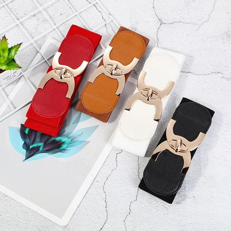 New Women's Fashion Double C-Buckle Designer Belt Elegant Elastic PU Belt Trendy Daily Clothing Coat Belt
New Women's Fashion Double C-Buckle Designer Belt Elegant Elastic PU Belt Trendy Daily Clothing Coat Belt