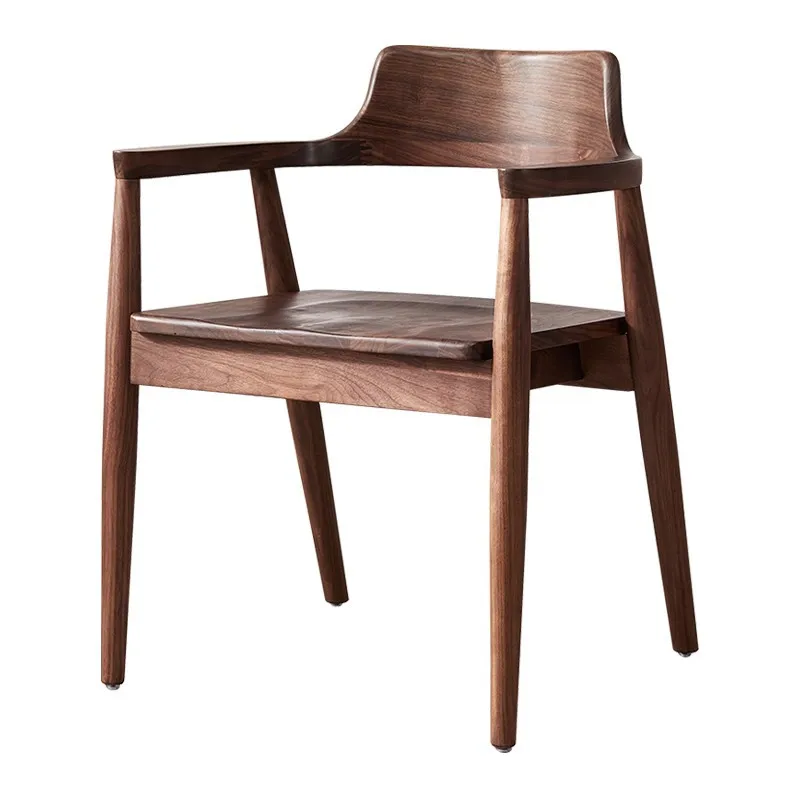 North America, black walnut, mortise and tenon, dining table and chairs, combination, simplicity, solid wood, restauran
North America, black walnut, mortise and tenon, dining table and chairs, combination, simplicity, solid wood, restauran