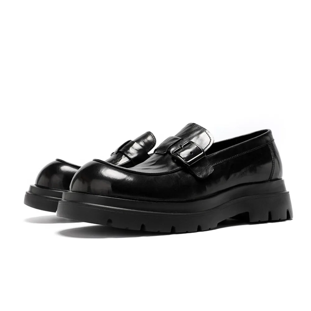 Summer Full Grain Calfskin Leather Men's Dress Shoes Business Casual Non Slip Thick Sole Lazy Slip on Big Toe Soft Shoes
Summer Full Grain Calfskin Leather Men's Dress Shoes Business Casual Non Slip Thick Sole Lazy Slip on Big Toe Soft Shoes