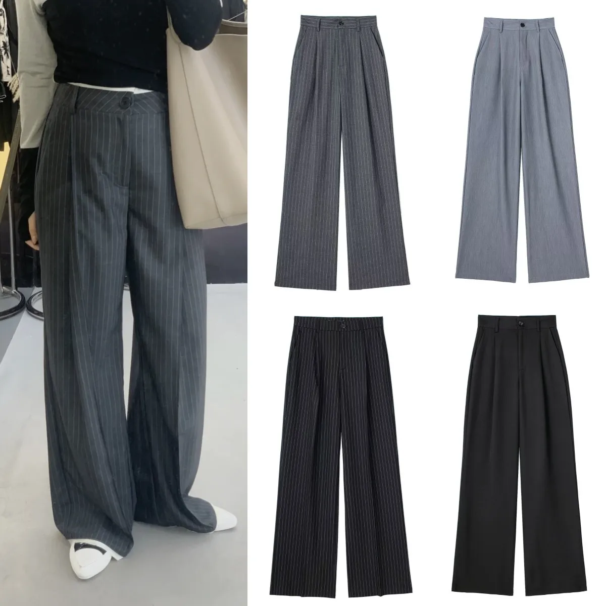 ETJ 2025 TRAF Women's new crepe pants commuter all-in-one casual wide-leg pants Milled suit pants in a variety of colors
ETJ 2025 TRAF Women's new crepe pants commuter all-in-one casual wide-leg pants Milled suit pants in a variety of colors