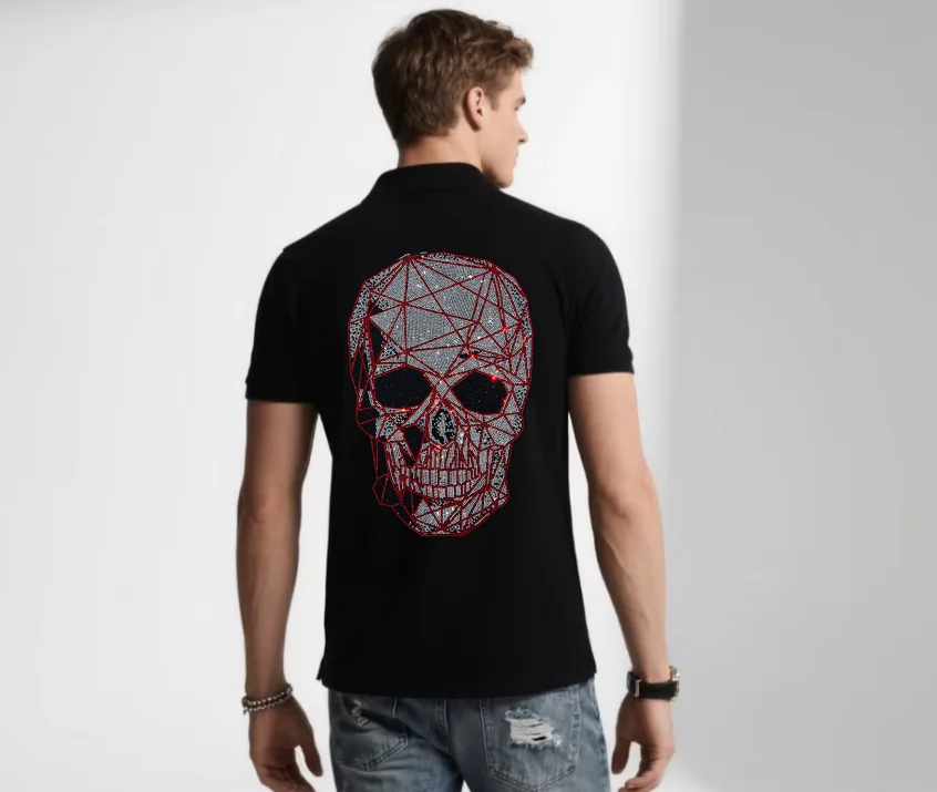 Designer Brand Men's Fashionable Rhinestone Polo Fashion-Centered and Sophisticated
Designer Brand Men's Fashionable Rhinestone Polo Fashion-Centered and Sophisticated