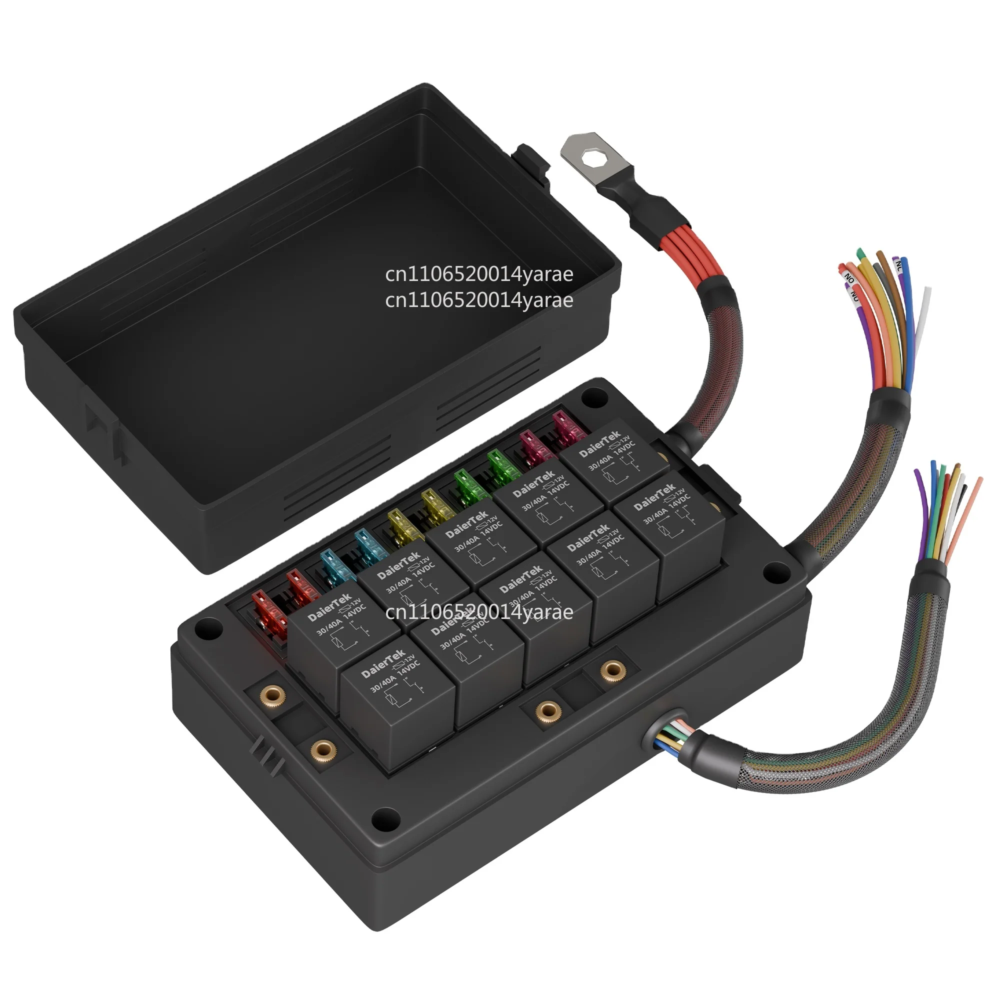 Relay Box 12V 10 Way Relay Block and 10 Way ATC/ATO Blade Fuse Panel Pre-Wired Dustproof Fuse Relay Box for Automotive Car
Relay Box 12V 10 Way Relay Block and 10 Way ATC/ATO Blade Fuse Panel Pre-Wired Dustproof Fuse Relay Box for Automotive Car