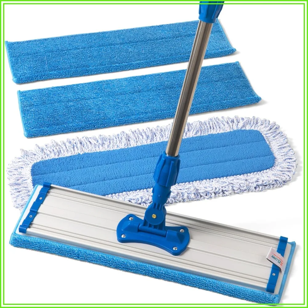 18" Professional Microfiber Mop - Commercial Stainless Steel Handle with Microfiber Dust Pad + 3 Wet Pads
18" Professional Microfiber Mop - Commercial Stainless Steel Handle with Microfiber Dust Pad + 3 Wet Pads