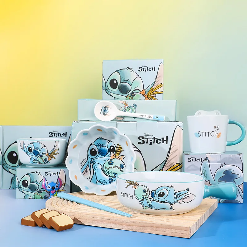 Disney Kawaii Stitch Ceramic Tableware Set Cartoon Handle Bowl Salad Bowl Cute Dinner Bowl Personalized Dinnerware Set Gift
Disney Kawaii Stitch Ceramic Tableware Set Cartoon Handle Bowl Salad Bowl Cute Dinner Bowl Personalized Dinnerware Set Gift