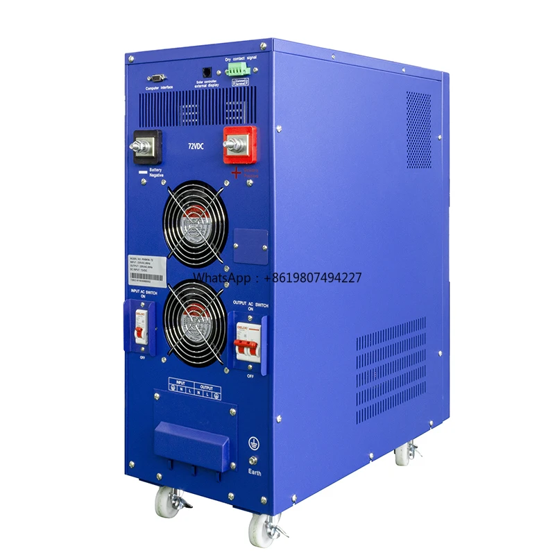 Low Frequency 8KW 10KW 12KW AC to DC Pure Sine Wave off Grid Power Inverter 48V 72V 30A Home Air Conditioner Motor
Low Frequency 8KW 10KW 12KW AC to DC Pure Sine Wave off Grid Power Inverter 48V 72V 30A Home Air Conditioner Motor