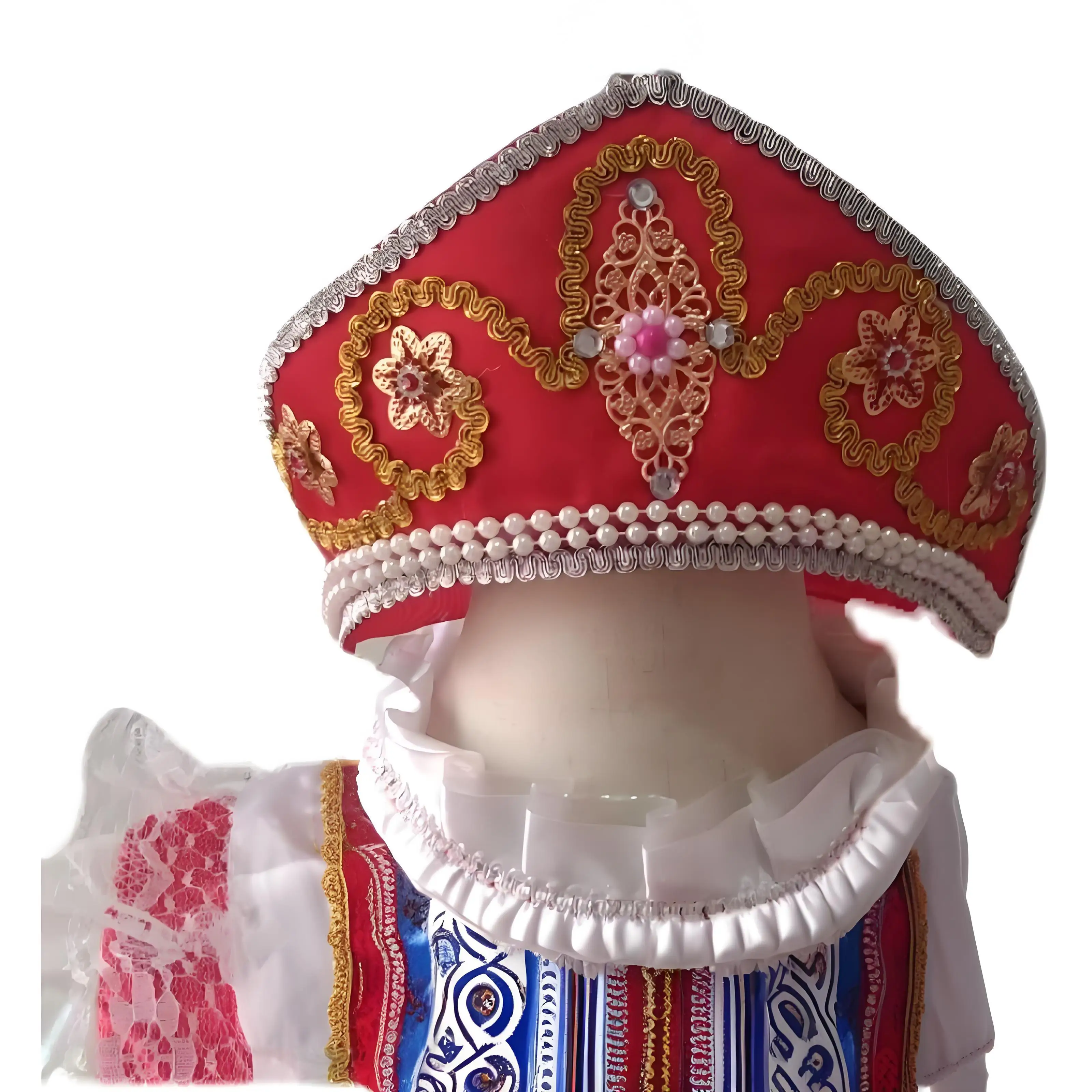 Women Ethnic Exquisite Classical Pearls Jewelry Braided Tape Russian Folk Dance Hat Cap Headwear for Dancing Stage Performance
Women Ethnic Exquisite Classical Pearls Jewelry Braided Tape Russian Folk Dance Hat Cap Headwear for Dancing Stage Performance