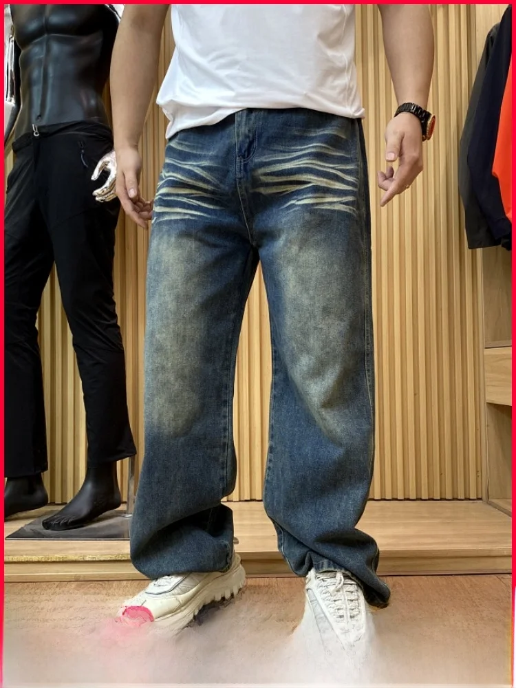 American Casual Style Men's Outdoor Loose Jeans Vintage Washed Spring Season Breathable Straight Leg Cotton Denim Pants
American Casual Style Men's Outdoor Loose Jeans Vintage Washed Spring Season Breathable Straight Leg Cotton Denim Pants