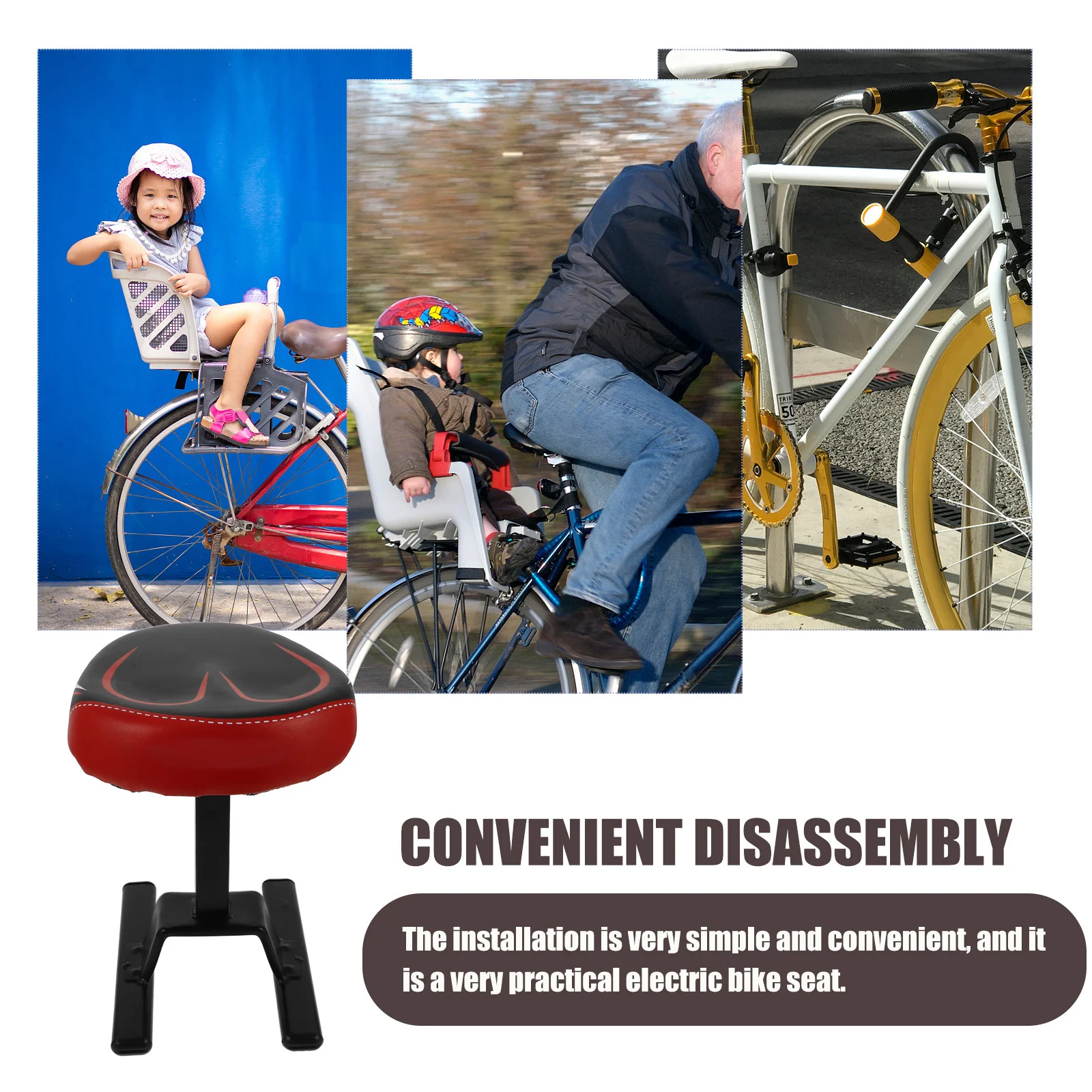 1Set Universal Child Seat Front Mount Electric Scooter Bike Safety Comfortable Toddler Sitting Attachment Outdoor Accessory
1Set Universal Child Seat Front Mount Electric Scooter Bike Safety Comfortable Toddler Sitting Attachment Outdoor Accessory