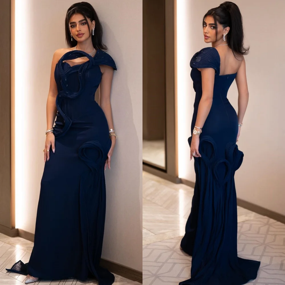 Customized Elegant Blue Jersey Evening Dress Classic One Shoulder Sleeveless Homecoming Dresses Luxury Special Occasion Gowns
Customized Elegant Blue Jersey Evening Dress Classic One Shoulder Sleeveless Homecoming Dresses Luxury Special Occasion Gowns