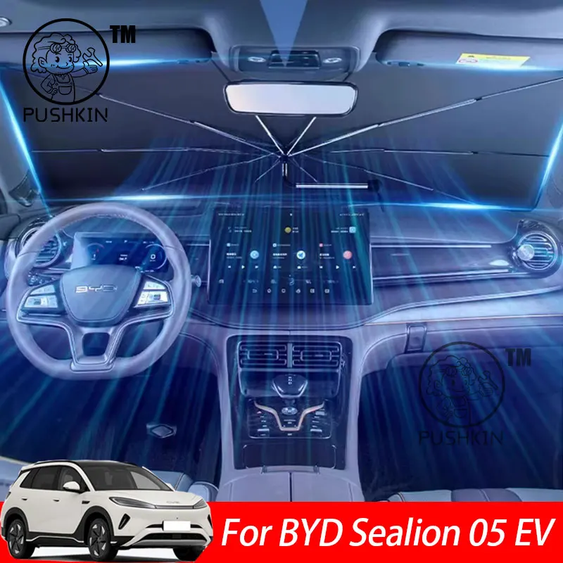 Для BYD Sealion 05 EV 2025 зонт на лобовое стекло автомобиля для лобового стекла, защита от солнца, теплоизоляция, солнцезащитный козырек, занавеска 
Для BYD Sealion 05 EV 2025 зонт на лобовое стекло автомобиля для лобового стекла, защита от солнца, теплоизоляция, солнцезащитный козырек, занавеска