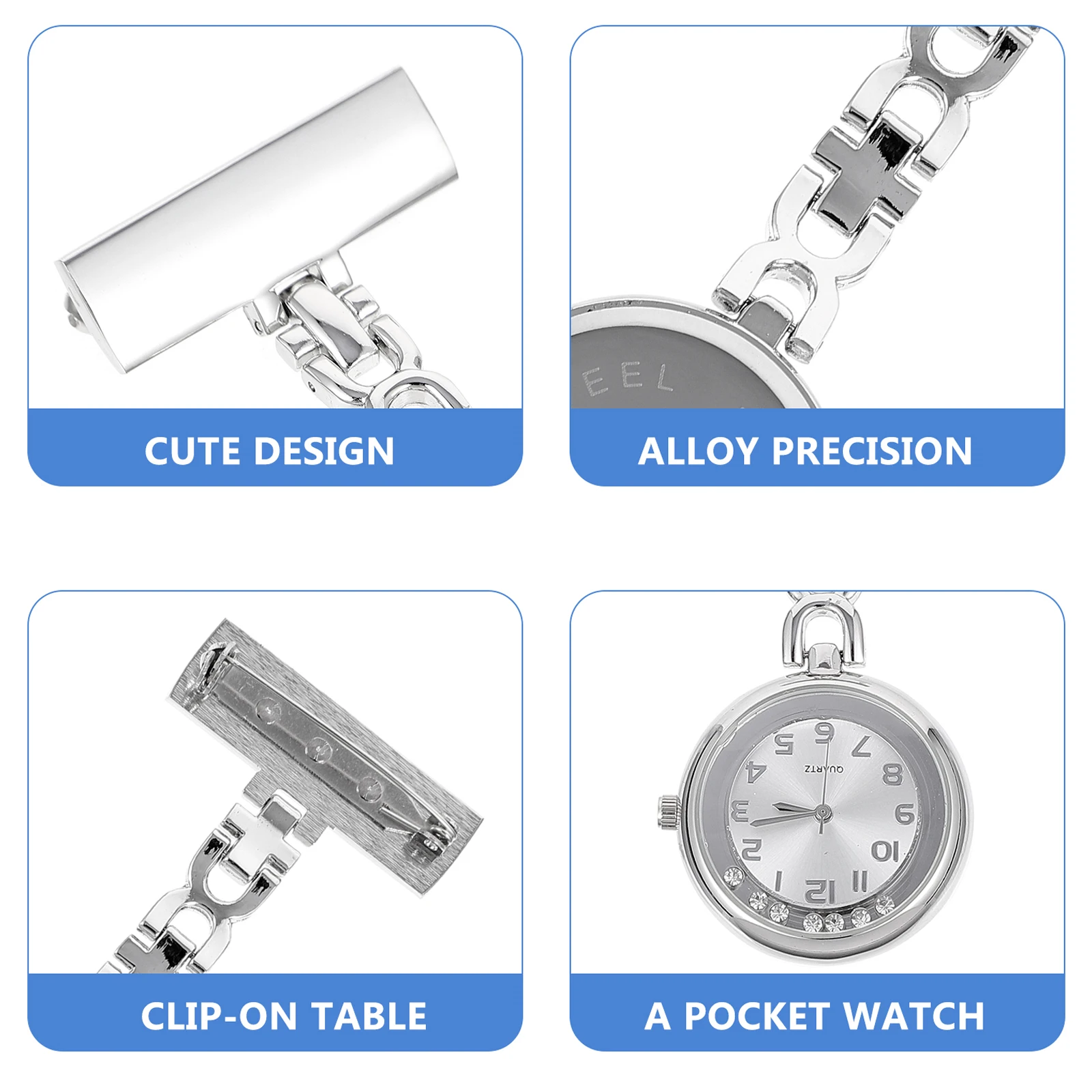 Rhinestone Nurse Pocket Watch Women Fashion Quartz Alloy Clip On Wrist Fob Watches Diamond Encrusted Large Dial Practical
Rhinestone Nurse Pocket Watch Women Fashion Quartz Alloy Clip On Wrist Fob Watches Diamond Encrusted Large Dial Practical