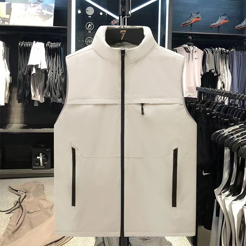 Large Size Thickened Warm Cotton Vest Comfortable Wind-Resistant Men Clothing High Quality Outwear Zipper Stand Collar Parkas
Large Size Thickened Warm Cotton Vest Comfortable Wind-Resistant Men Clothing High Quality Outwear Zipper Stand Collar Parkas
