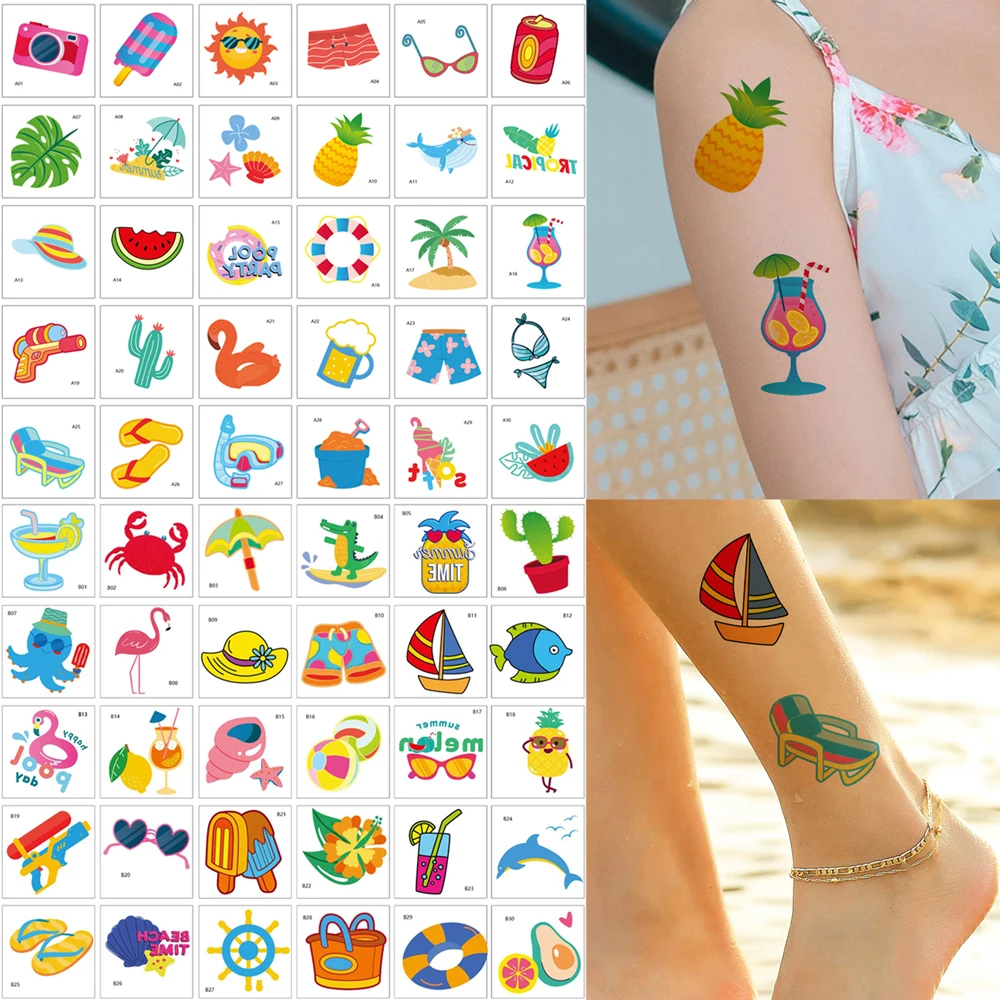 30pcs Cute Temporary Tattoo Stickers for Women Men Watermelon Fruit Beach Osean Theme Fake Tattoo for Summer Holiday Body Decor
30pcs Cute Temporary Tattoo Stickers for Women Men Watermelon Fruit Beach Osean Theme Fake Tattoo for Summer Holiday Body Decor