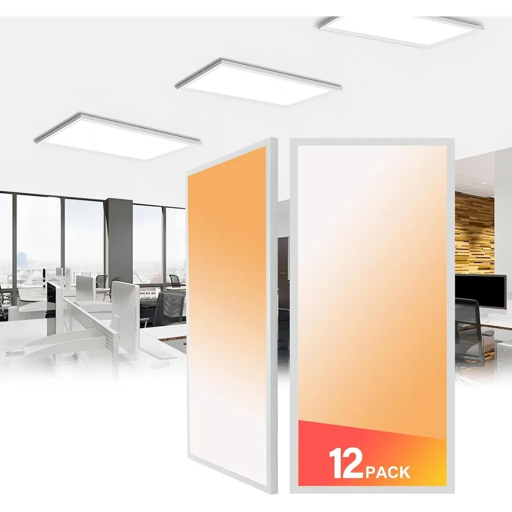 12-Pack 2x4 FT LED Flat Panel Light Surface Mount 5000K-4000K-3000K Switchable 0-10V Dimmable Selectable Flush Ceiling Light
12-Pack 2x4 FT LED Flat Panel Light Surface Mount 5000K-4000K-3000K Switchable 0-10V Dimmable Selectable Flush Ceiling Light