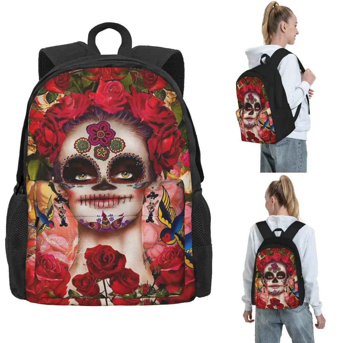 Mexican Catrina Girl Day Of The Dead Sugar Skull Backpack Hot Sale Daypack Large Capacity Kids BookBag for Men Women
Mexican Catrina Girl Day Of The Dead Sugar Skull Backpack Hot Sale Daypack Large Capacity Kids BookBag for Men Women