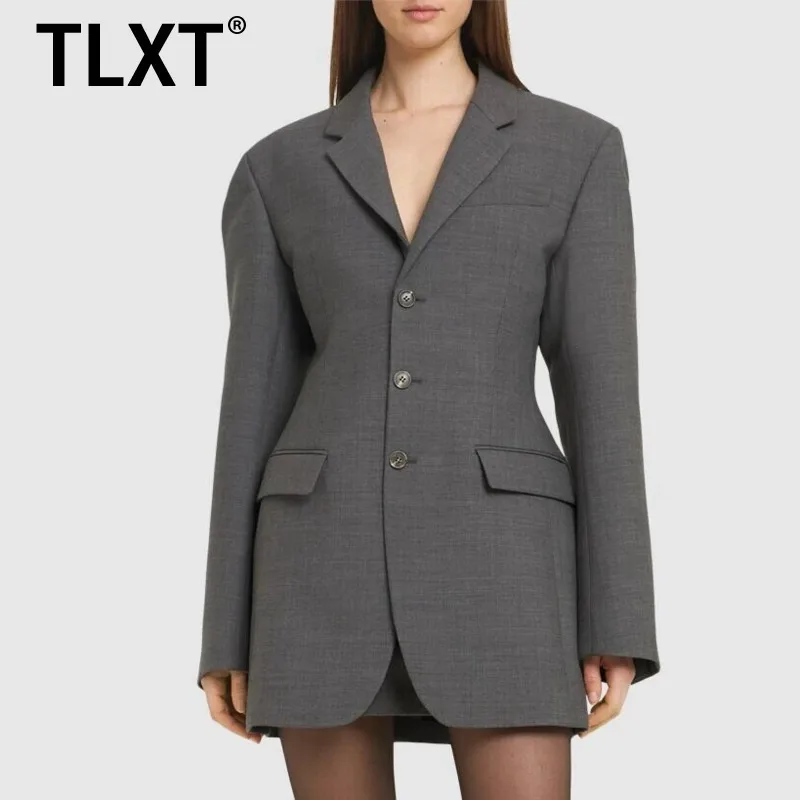 TLXT Elegant Slim Fit Blazer Women's Stylish 3-Button Tapered Waist Spring Summer Light Jacket Office Chic Coat 2025 New XK1405
TLXT Elegant Slim Fit Blazer Women's Stylish 3-Button Tapered Waist Spring Summer Light Jacket Office Chic Coat 2025 New XK1405